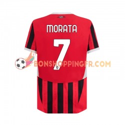 Maillot Domicile AC Milan Alvaro Morata 7 2024-2025 Manches Courtes Homme