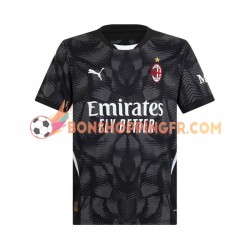 Maillot Domicile AC Milan Gardien 2024-2025 Noir Manches Courtes Homme