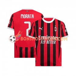 Maillot Domicile AC Milan UCL Font MORATA 7 2024-2025 Manches Courtes Homme