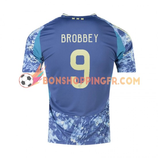 Maillot Extérieur Ajax Amsterdam Brian Brobbey 9 2024-2025 Manches Courtes Homme