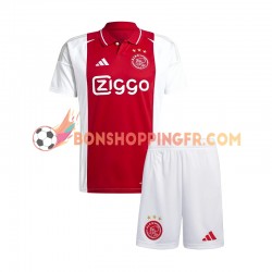 Maillot Domicile Ajax Amsterdam 2024-2025 Manches Courtes Jeune Enfant(+shorts)