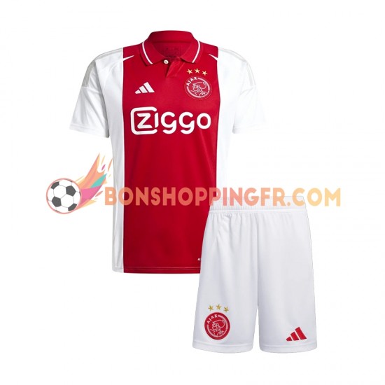 Maillot Domicile Ajax Amsterdam 2024-2025 Manches Courtes Jeune Enfant(+shorts)