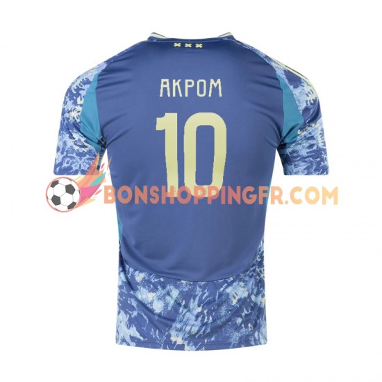 Maillot Extérieur Ajax Amsterdam Chuba Akpom 10 2024-2025 Manches Courtes Homme