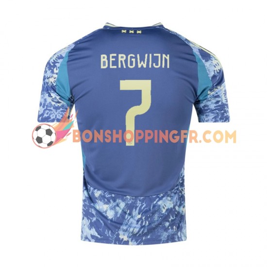 Maillot Extérieur Ajax Amsterdam Steven Bergwijn 7 2024-2025 Manches Courtes Homme