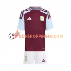 Maillot Domicile Aston Villa 2024-2025 Manches Courtes Jeune Enfant(+shorts)
