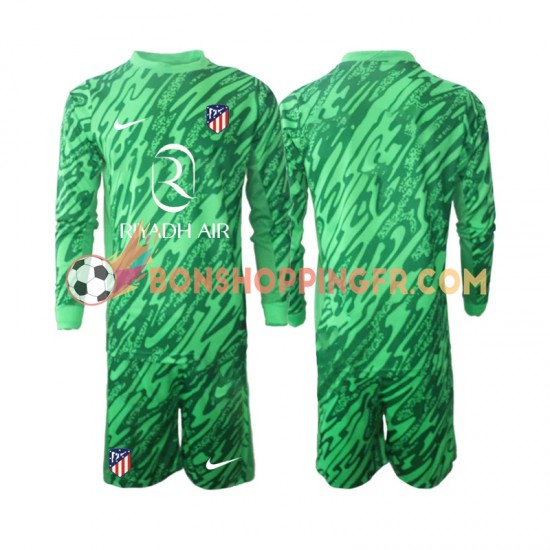 Maillot Extérieur Atlético Madrid Gardien 2024-2025 Manches Longues Jeune Enfant(+shorts)