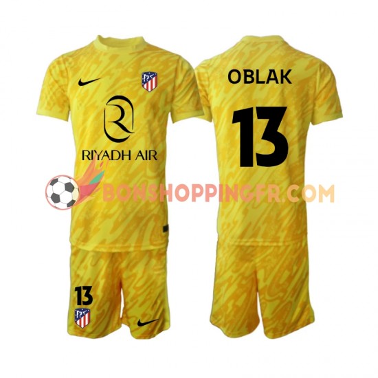 Maillot 3ème Atlético Madrid Gardien Jan Oblak 13 2024-2025 Manches Courtes Jeune Enfant(+shorts)