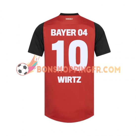 Maillot Domicile Bayer 04 Leverkusen Florian Wirtz 10 2024-2025 Manches Courtes Homme