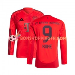 Maillot Domicile Bayern Munich Kane 9 2024-2025 Rouge Manches Longues Homme
