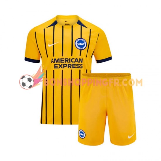 Maillot Extérieur Brighton Hove Albion 2024-2025 Manches Courtes Jeune Enfant(+shorts)