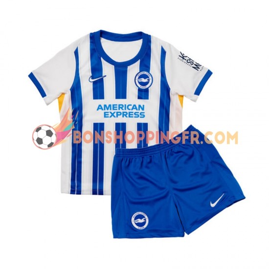 Maillot Domicile Brighton Hove Albion 2024-2025 Manches Courtes Jeune Enfant(+shorts)