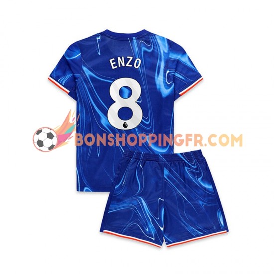 Maillot Domicile Chelsea Enzo 8 2024-2025 Manches Courtes Jeune Enfant(+shorts)