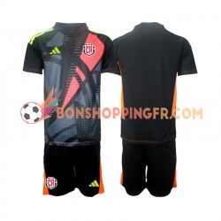 Maillot 3ème Costa Rica Gardien 2024 Noir Manches Courtes Jeune Enfant(+shorts)