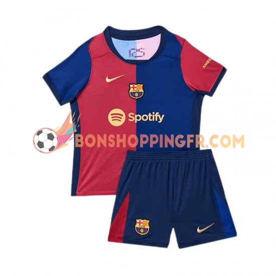 Maillot Domicile FC Barcelone 2024-2025 Manches Courtes Jeune Enfant(+shorts)