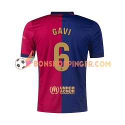 Maillot Domicile FC Barcelone GAVI 6 2024-2025 Manches Courtes Homme