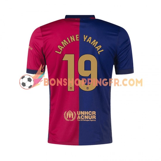 Maillot Domicile FC Barcelone Lamine Yamal 19 2024-2025 Manches Courtes Homme