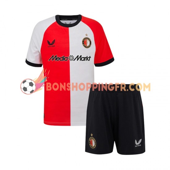 Maillot Domicile Feyenoord Rotterdam 2024-2025 Manches Courtes Jeune Enfant(+shorts)