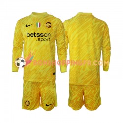 Maillot Extérieur Inter Milan Gardien 2024-2025 Manches Longues Jeune Enfant(+shorts)