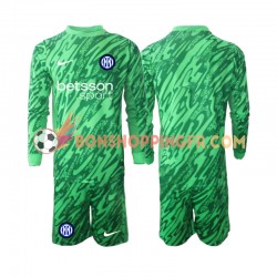 Maillot Domicile Inter Milan Gardien 2024-2025 Manches Longues Jeune Enfant(+shorts)