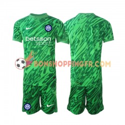 Maillot Domicile Inter Milan Gardien 2024-2025 Manches Courtes Jeune Enfant(+shorts)