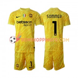 Maillot Extérieur Inter Milan Gardien Yann Sommer 1 2024-2025 Manches Courtes Jeune Enfant(+shorts)