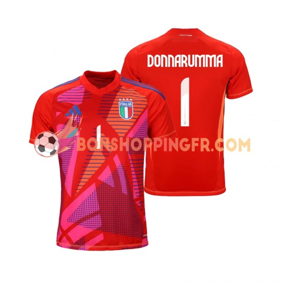 Maillot 3ème Italie Gardien Gianluigi Donnarumma 1 Euro 2024 Rouge Manches Courtes Homme