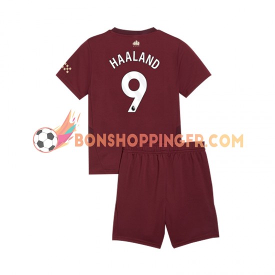 Maillot 3ème Manchester City Erling Haaland 9 2024-2025 Manches Courtes Jeune Enfant(+shorts)