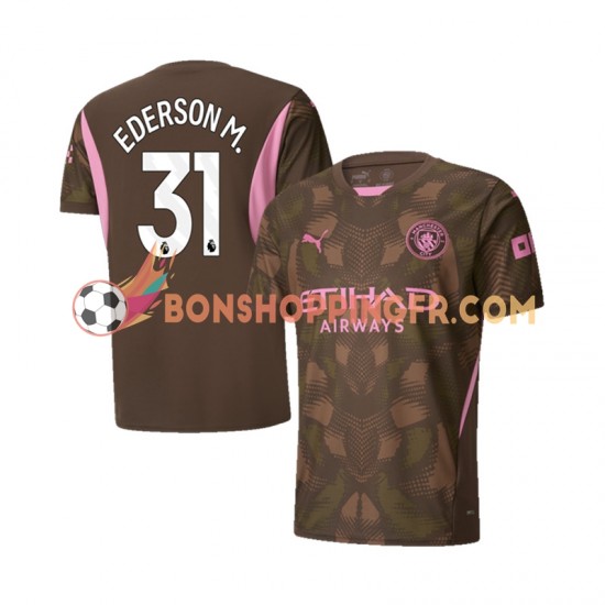 Maillot Domicile Manchester City Gardien Ederson Moraes 31 2024-2025 Manches Courtes Homme