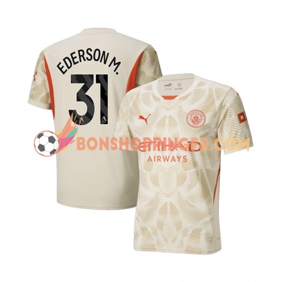 Maillot 3ème Manchester City Gardien Ederson Moraes 31 2024-2025 Manches Courtes Homme