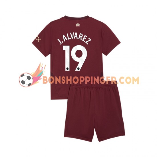 Maillot 3ème Manchester City Julian Alvarez 19 2024-2025 Manches Courtes Jeune Enfant(+shorts)