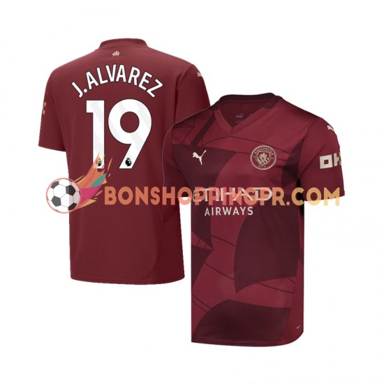 Maillot 3ème Manchester City Julian Alvarez 19 2024-2025 Manches Courtes Homme