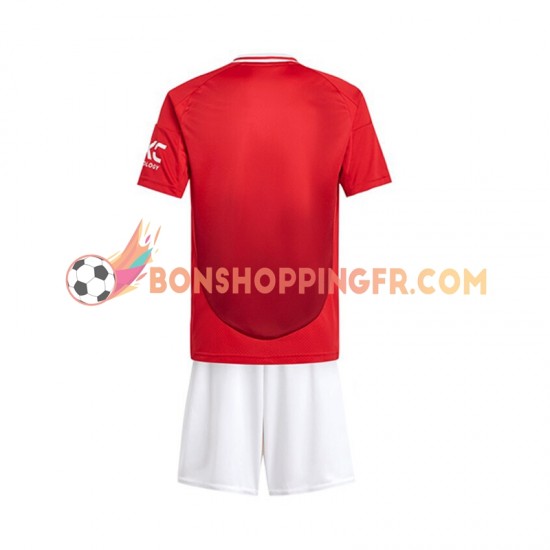 Maillot Domicile Manchester United 2024-2025 Rouge Manches Courtes Jeune Enfant(+shorts)