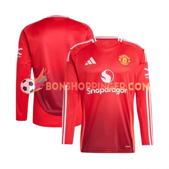 Maillot Domicile Manchester United 2024-2025 Rouge Manches Longues Homme