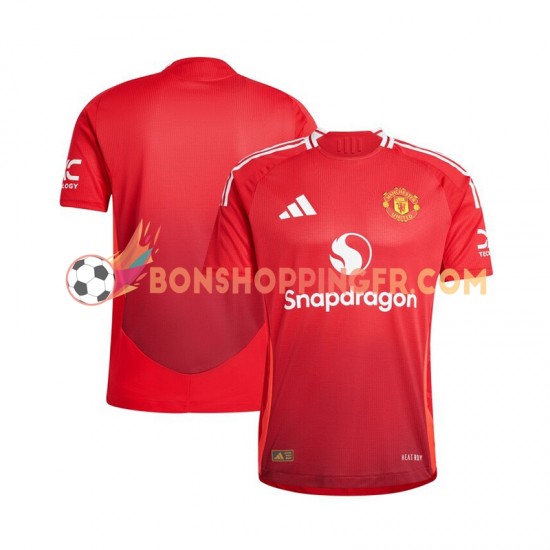 Maillot Domicile Manchester United 2024-2025 Rouge Manches Courtes Homme