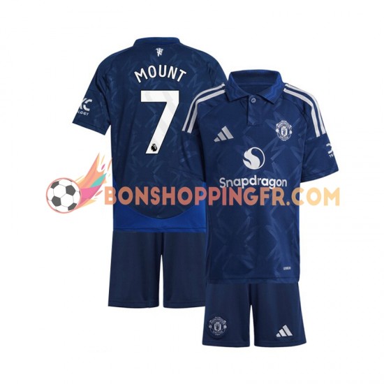 Maillot Extérieur Manchester United Mason Mount 7 2024-2025 Rouge Manches Courtes Jeune Enfant(+shorts)