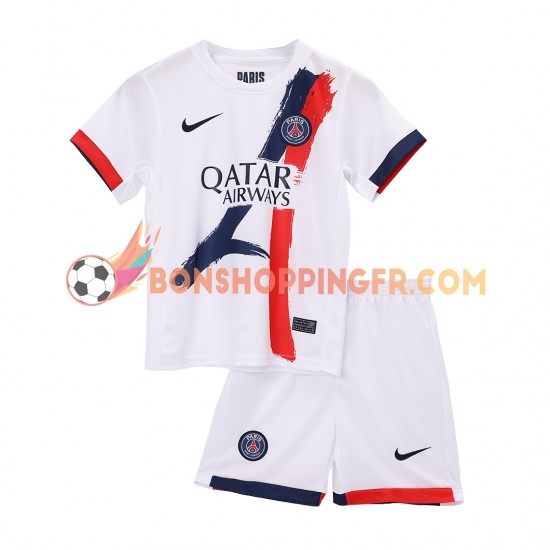 Maillot Extérieur Paris Saint-Germain 2024-2025 Manches Courtes Jeune Enfant(+shorts)