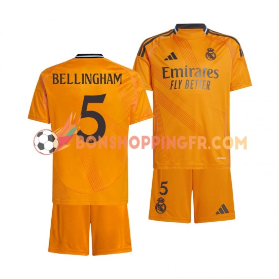 Maillot Extérieur Real Madrid BELLINGHAM 5 2024-2025 Manches Courtes Jeune Enfant(+shorts)