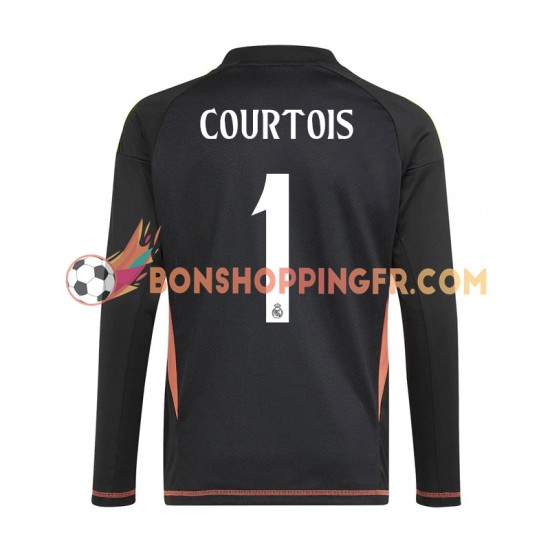 Maillot Extérieur Real Madrid Gardien Thibaut Courtois 1 2024-2025 Manches Courtes Homme