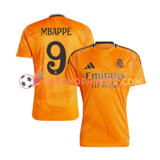 Maillot Extérieur Real Madrid Mbappe 9 2024-2025 Manches Courtes Homme