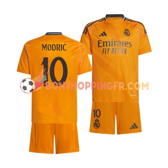 Maillot Extérieur Real Madrid Modric 10 2024-2025 Manches Courtes Jeune Enfant(+shorts)