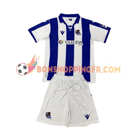 Maillot Domicile Real Sociedad 2024-2025 Manches Courtes Jeune Enfant(+shorts)