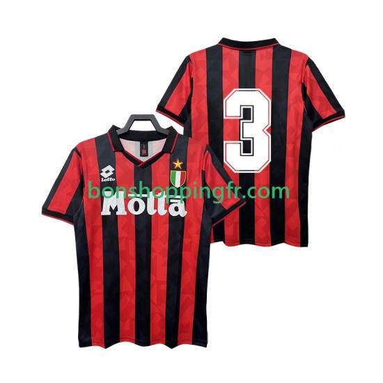 Maillot Rétro Domicile AC Milan 3 1993 1994 Manches Courtes Homme Maillot Rétro Domicile AC Milan 3 1993 1994 Manches Courtes Homme