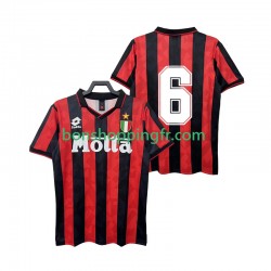 Maillot Rétro Domicile AC Milan 6 1993 1994 Manches Courtes Homme