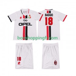 Maillot Rétro Extérieur AC Milan BAGGIO 18 1996 1997 Manches Courtes Jeune Enfant(+shorts)