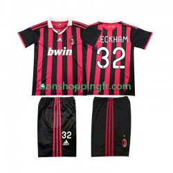 Maillot Rétro Domicile AC Milan BECKHAM 32 2009 2010 Manches Courtes Jeune Enfant(+shorts)