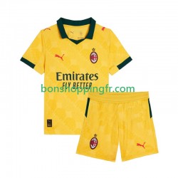Maillot 3ème AC Milan 2025-2026 Manches Courtes Jeune Enfant(+shorts)