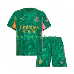 Maillot Extérieur AC Milan Gardien 2025-2026 Manches Courtes Jeune Enfant(+shorts)