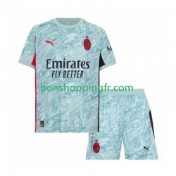 Maillot Domicile AC Milan Gardien 2025-2026 Manches Courtes Jeune Enfant(+shorts)