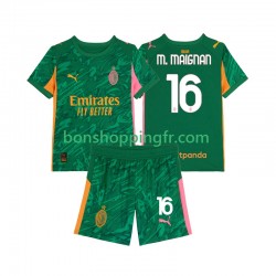 Maillot Extérieur AC Milan Gardien Mike Maignan 16 2025-2026 Manches Courtes Jeune Enfant(+shorts)