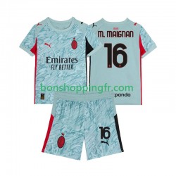 Maillot Domicile AC Milan Gardien Mike Maignan 16 2025-2026 Manches Courtes Jeune Enfant(+shorts)